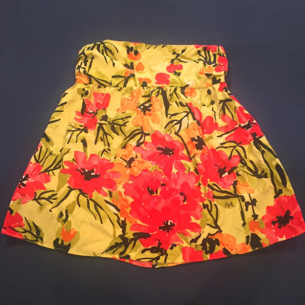 Y2K Vera Anthropologie Floral Silk Top Babydoll